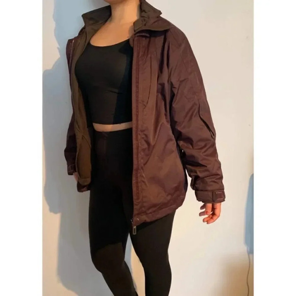 vintage double purple and brown colors outerwear jacket Sz M - Picture 3 of 6